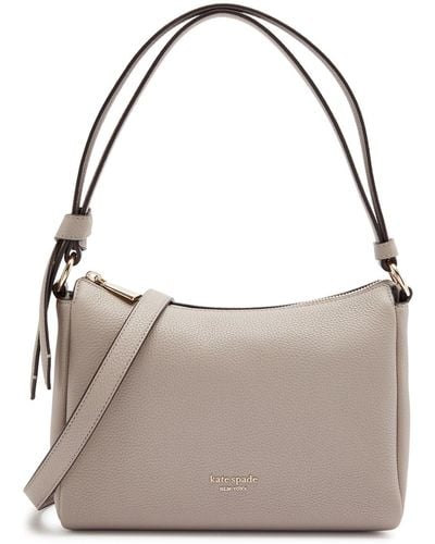 Kate Spade Knott Medium Leather Shoulder Bag - Gray