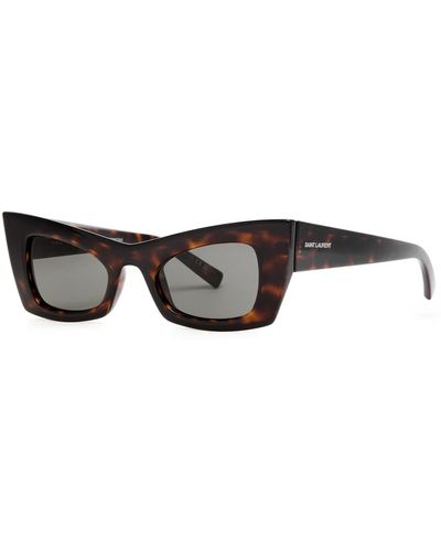 Saint Laurent Cat-Eye Sunglasses - Brown