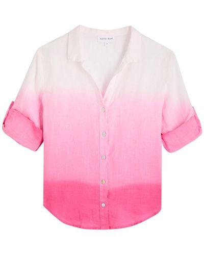 Bella Dahl Capri Ombré Linen Shirt - Pink