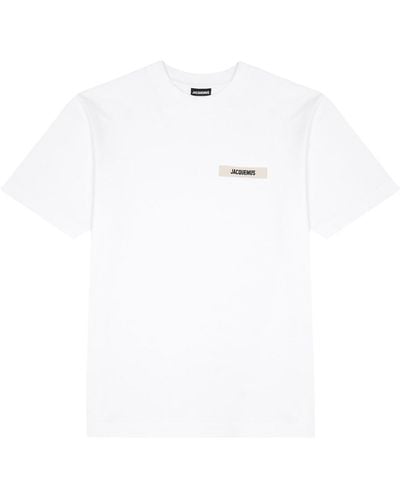 Jacquemus Le T-Shirt Gros Grain Cotton T-Shirt - White