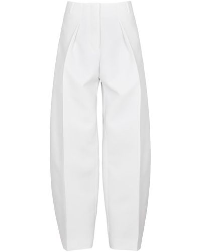 Jacquemus Le Pantalon Ovalo Barrel-Leg Trousers - White