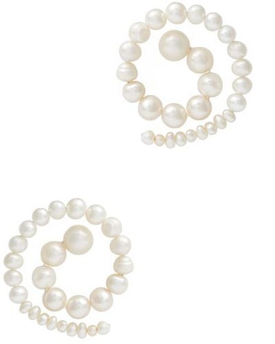 Eliou Spiral -embellished Drop Earrings - White