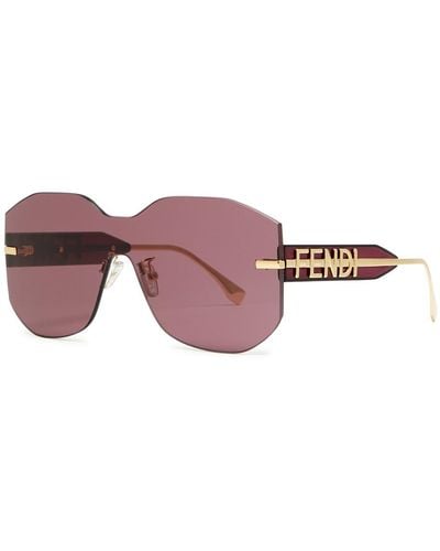 Fendi Graphy Rimless Sunglasses - Metallic