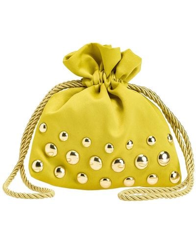 Pinko Duchesse Mini Bag With Studs - Yellow