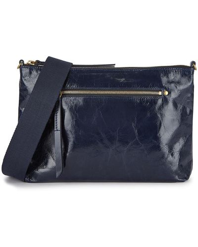 Isabel Marant Nessah Midnight Blue Leather Cross-body Bag
