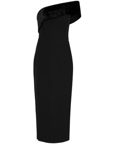 Roland Mouret One-shoulder Midi Dress - Black