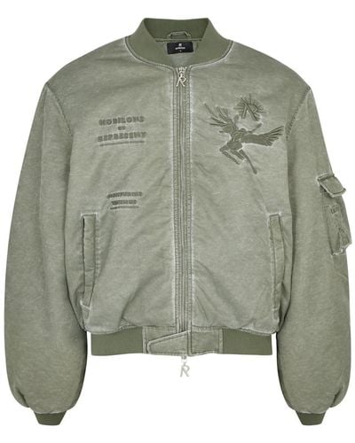 Represent Icarus Logo-embroidered Shell Bomber Jacket - Green