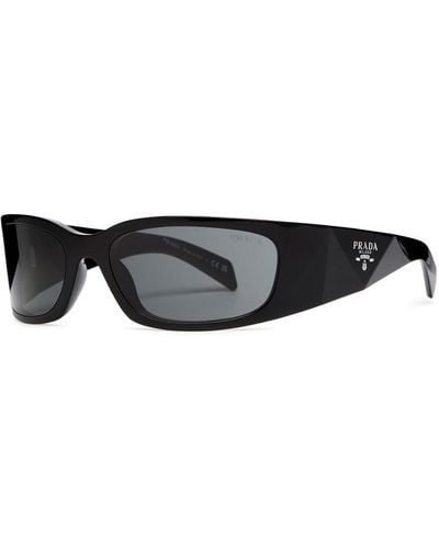 Prada Wrap-Around Sunglasses - Black