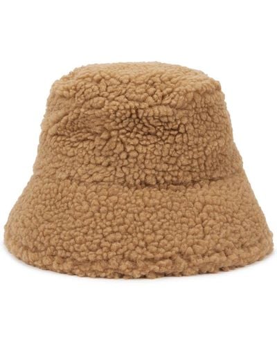 Lack of Color Teddy Fleece Bucket Hat - Natural