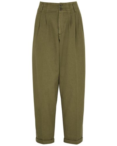 YMC Keaton Stretch-cotton Trousers - Green