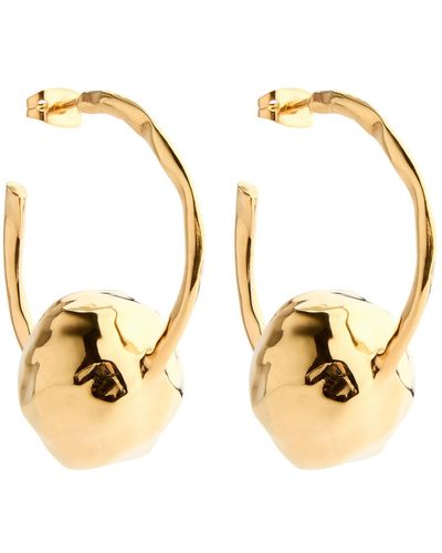 Joanna Laura Constantine Orbs 18Kt-Plated Hoop Earrings - Metallic