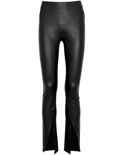 Spanx Split-hem Faux Leather leggings - Gray