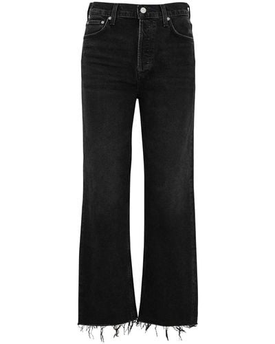 Citizens of Humanity Florence Cropped Straight-leg Jeans - Black