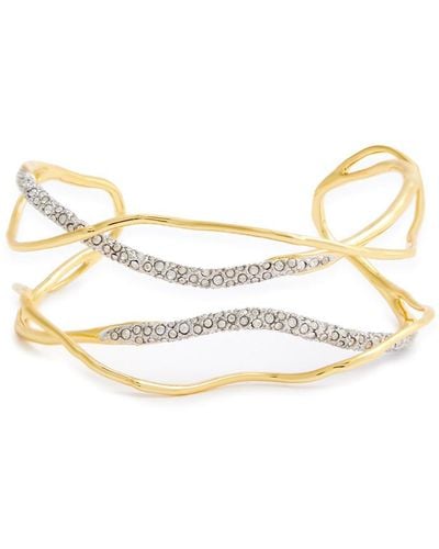 Alexis Solanales 14kt -plated Cuff - White