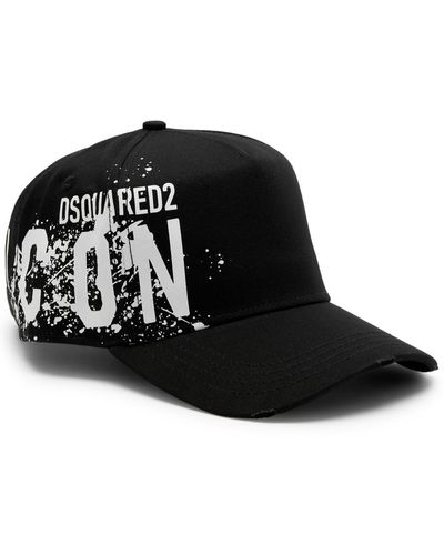 DSquared² Icon Logo-print Cotton Cap - Black