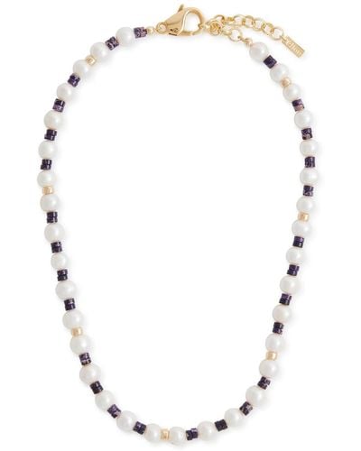 Eliou Fern And Beaded Necklace - White