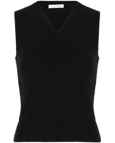 The Row Comi Cashmere-blend Vest - Black
