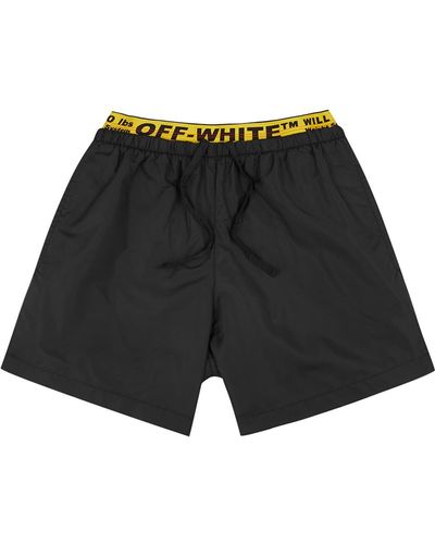 Off-White c/o Virgil Abloh Industrial Logo Shell Swim Shorts - Black