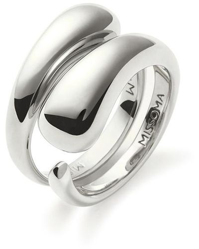 Missoma Molten -plated Stacking Rings - White