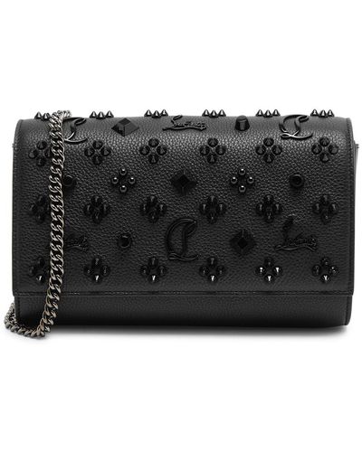 Christian Louboutin Paloma Embellished Leather Wallet-on-chain - Black
