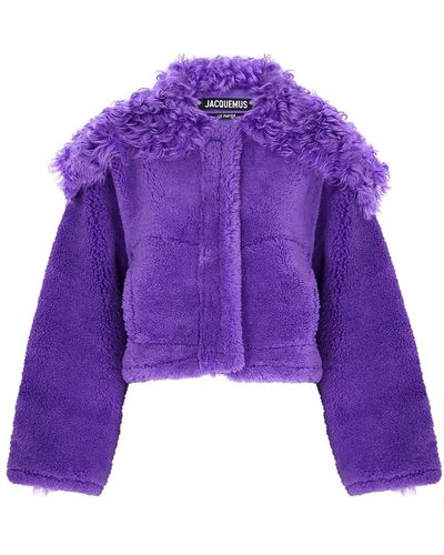 Jacquemus La Veste Piloni Shearling Jacket - Purple
