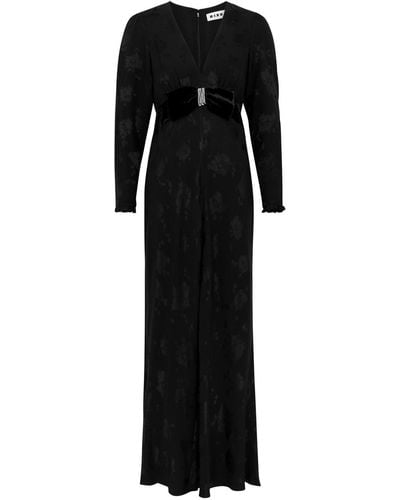 RIXO London Anastasia Floral-Jacquard Maxi Dress - Black