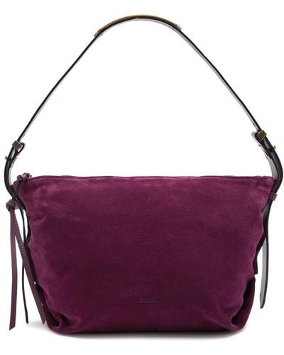 Isabel Marant Leyden Suede Shoulder Bag - Purple