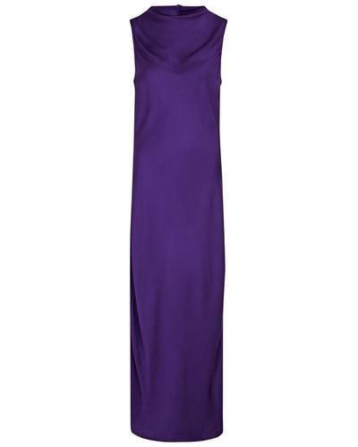 Bella Dahl Satin Maxi Dress - Purple