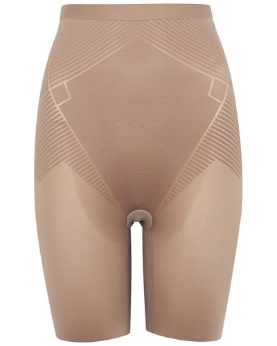 Spanx Thinstincts 2.0 High-waist Mid-thigh Shorts - Natural