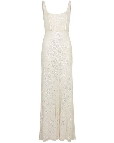 RIXO London Megan Sequin-embellished Gown - White