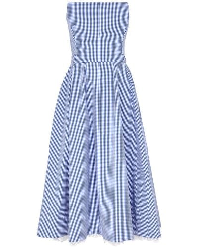 The Vampire's Wife The Good Witch Gingham Cotton Midi Dress - Purple