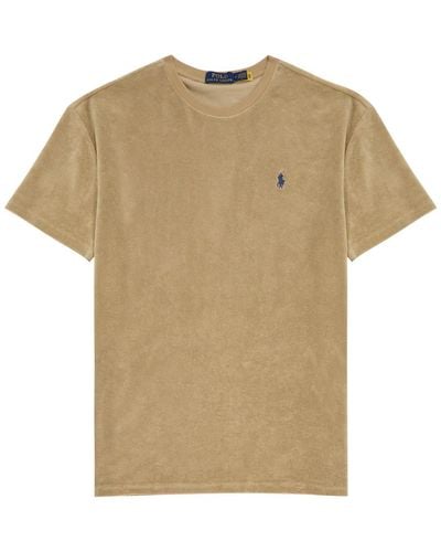Polo Ralph Lauren Spa Logo-Embroidered Terry T-Shirt - Natural