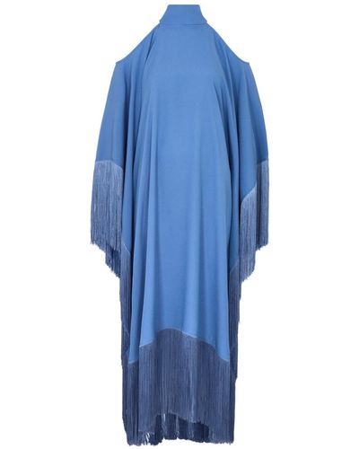 ‎Taller Marmo Divina Fringe-trimmed Maxi Dress - Blue