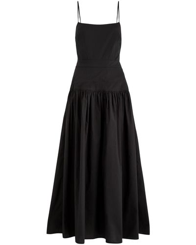 Bird & Knoll Posy Cotton Maxi Dress - Black