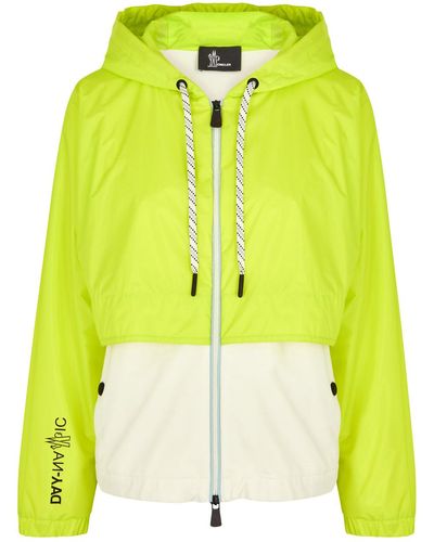 3 MONCLER GRENOBLE Hooded Layered Shell And Cotton Jacket - Yellow