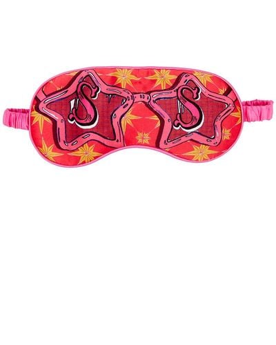 Jessica Russell Flint S Is For Sunglasses Silk Eye Mask - Red
