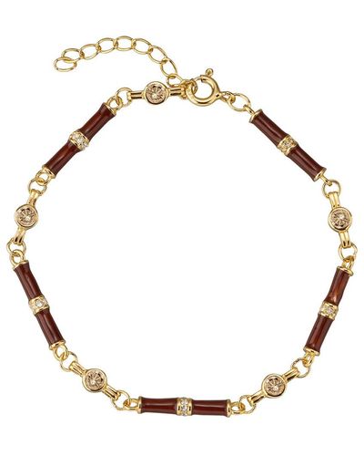V By Laura Vann Marlowe Embellished 18kt Gold-plated Bracelet - Metallic