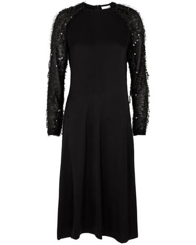 Day Birger et Mikkelsen Quincy Embellished Satin Midi Dress - Black