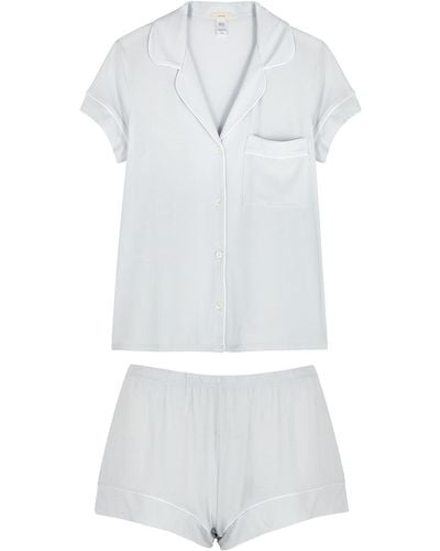 Eberjey Gisele Jersey Pajama Set - White