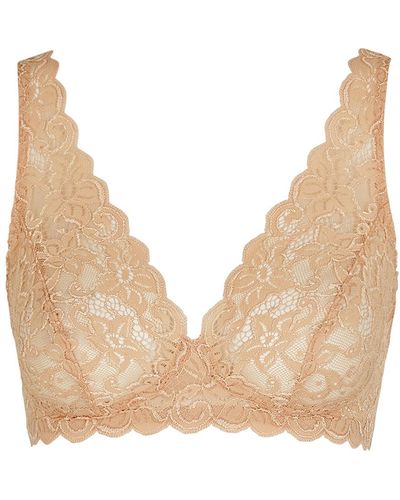 Hanro Moments Lace Soft-Cup Bra - Natural
