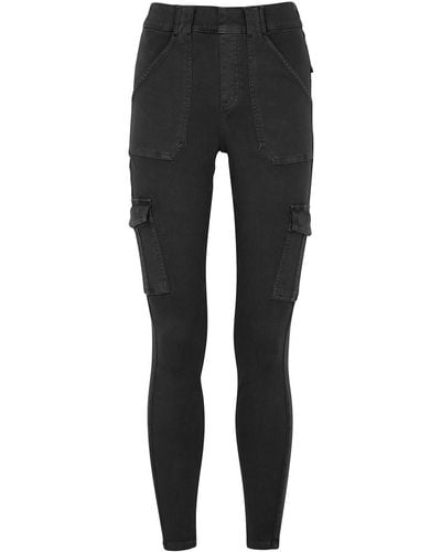 Spanx Black Stretch-twill Cargo Trousers