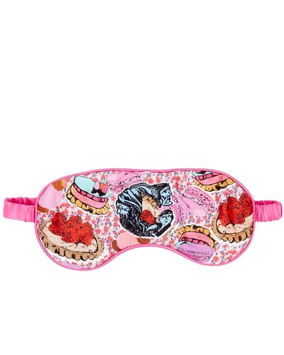Jessica Russell Flint H Is For Hearts Silk Eye Mask - Red