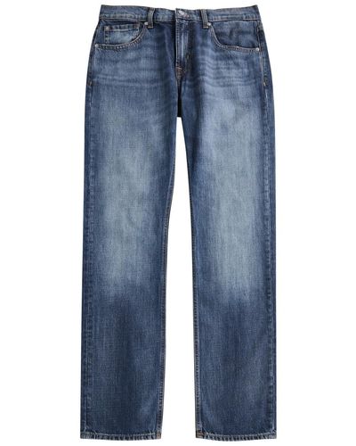 7 For All Mankind Classic Straight-Leg Jeans - Blue