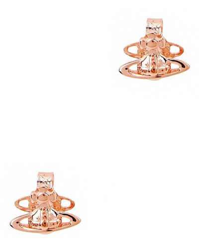 Vivienne Westwood Lorelei Gold-tone Orb Stud Earrings - White