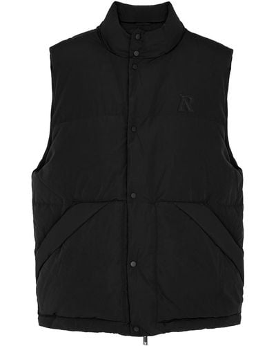 Represent Quilted Shell Gilet - Black