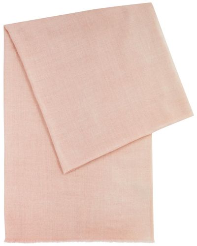 AMA Pure Double-Faced Wool Scarf - Natural