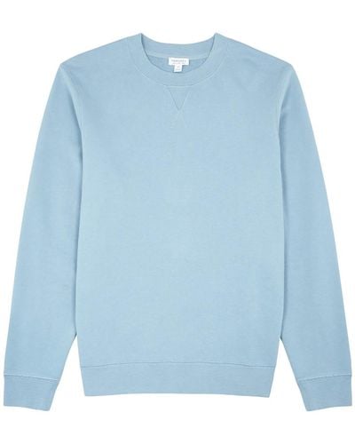 Sunspel Cotton Sweatshirt - Blue