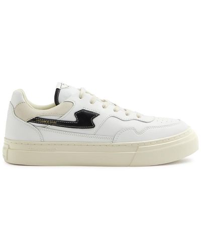 Stepney Workers Club Pearl S-strike Paneled Leather Sneakers - White