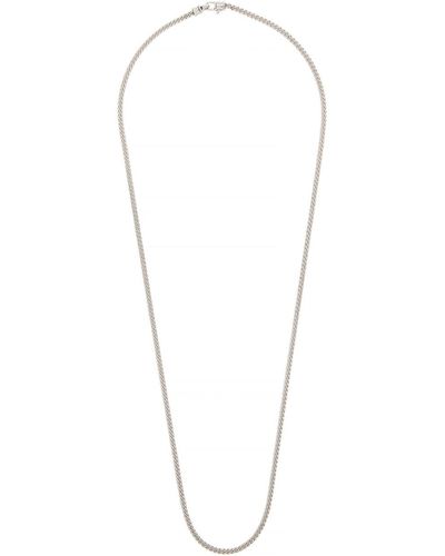 Tom Wood Curb M Sterling Chain Necklace - White