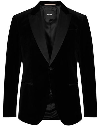 BOSS Velvet Tuxedo Jacket - Black